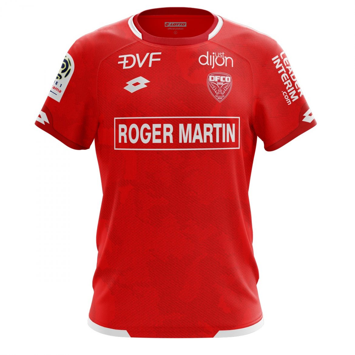 Maillot Domicile Dijon FCO 2019/2020 – Lotto, Taille M Rouge, Adulte