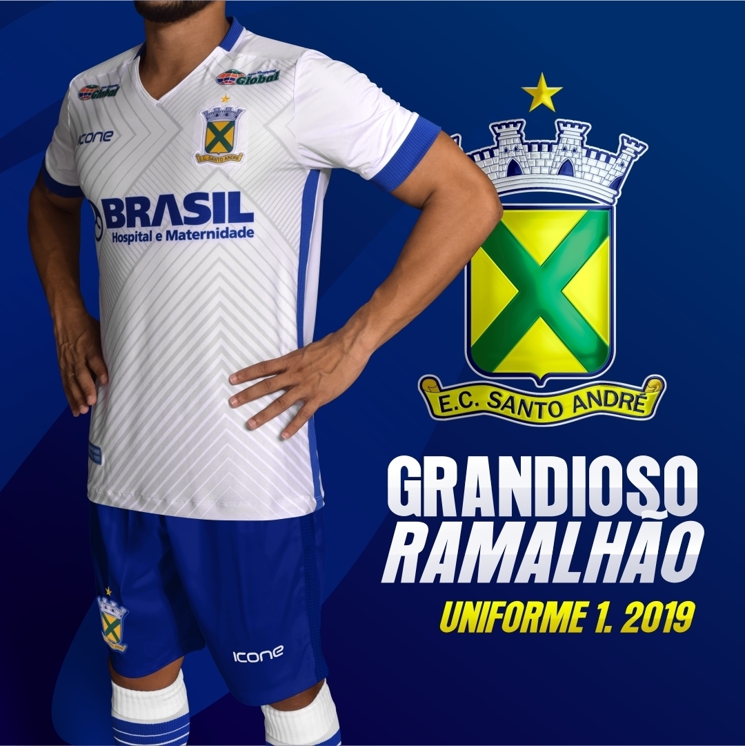 Novas camisas do EC Santo André 2019 Ícone Sports Mantos do Futebol