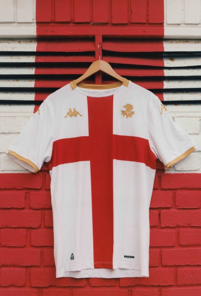 Camisa reserva do Genoa CFC 2025-2026 é revelada pela Kappa