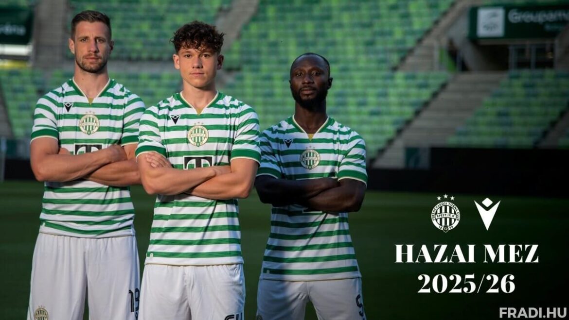 Camisa titular do Ferencvárosi TC 2025-2026 é lançada pela Macron