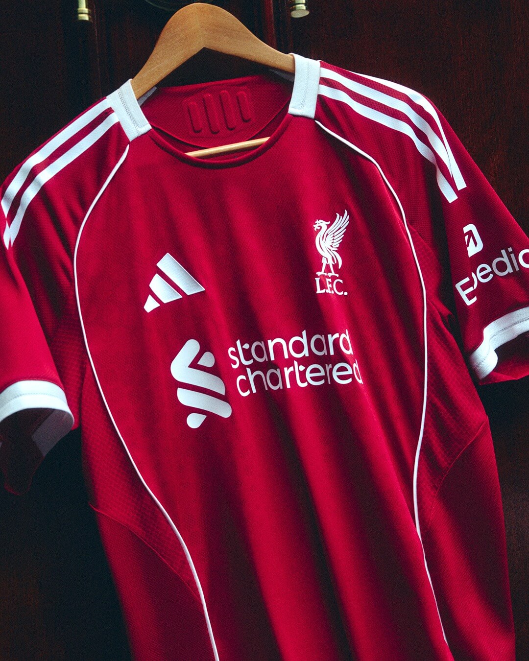 Camisas do Liverpool FC 2025-2026 adidas Home