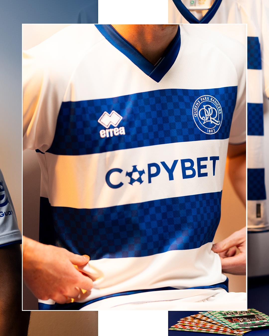 Camisa titular do QPR 2025-2026 é revelada pela Erreà com homenagem aos anos 70