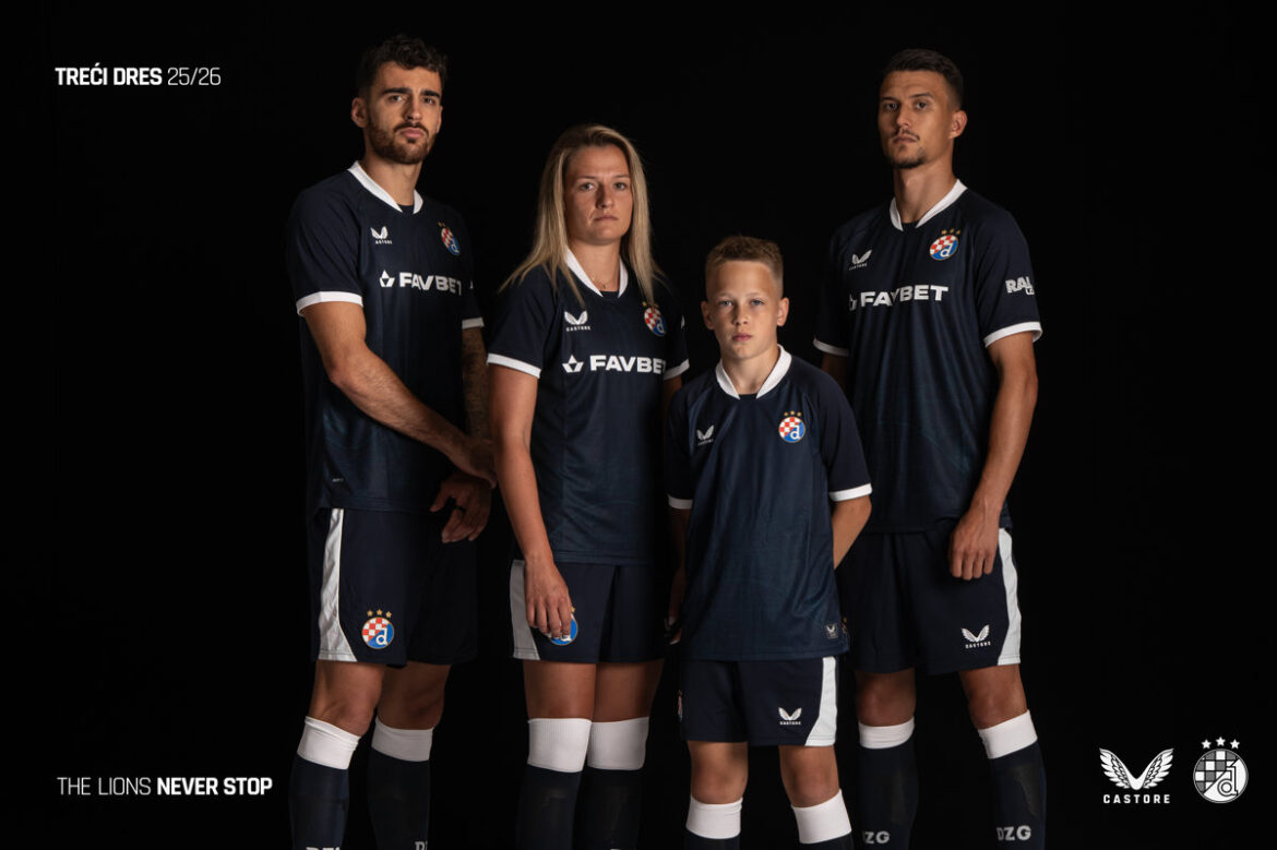 Castore lança nova terceira camisa do Dinamo Zagreb 2025-2026