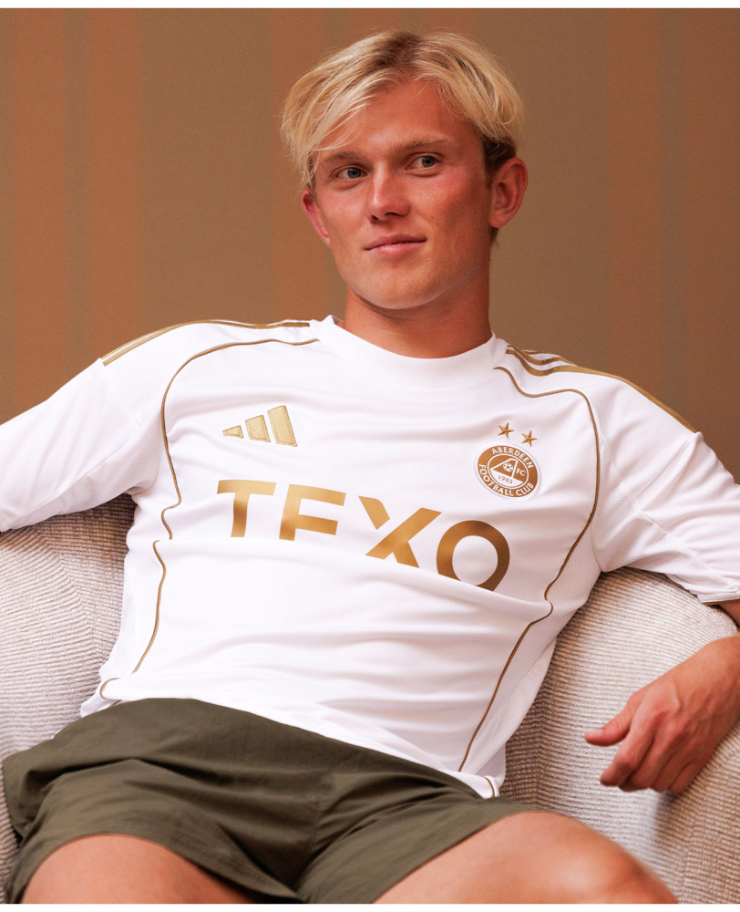 Camisa europeia do Aberdeen FC 2025-2026 é revelada pela adidas