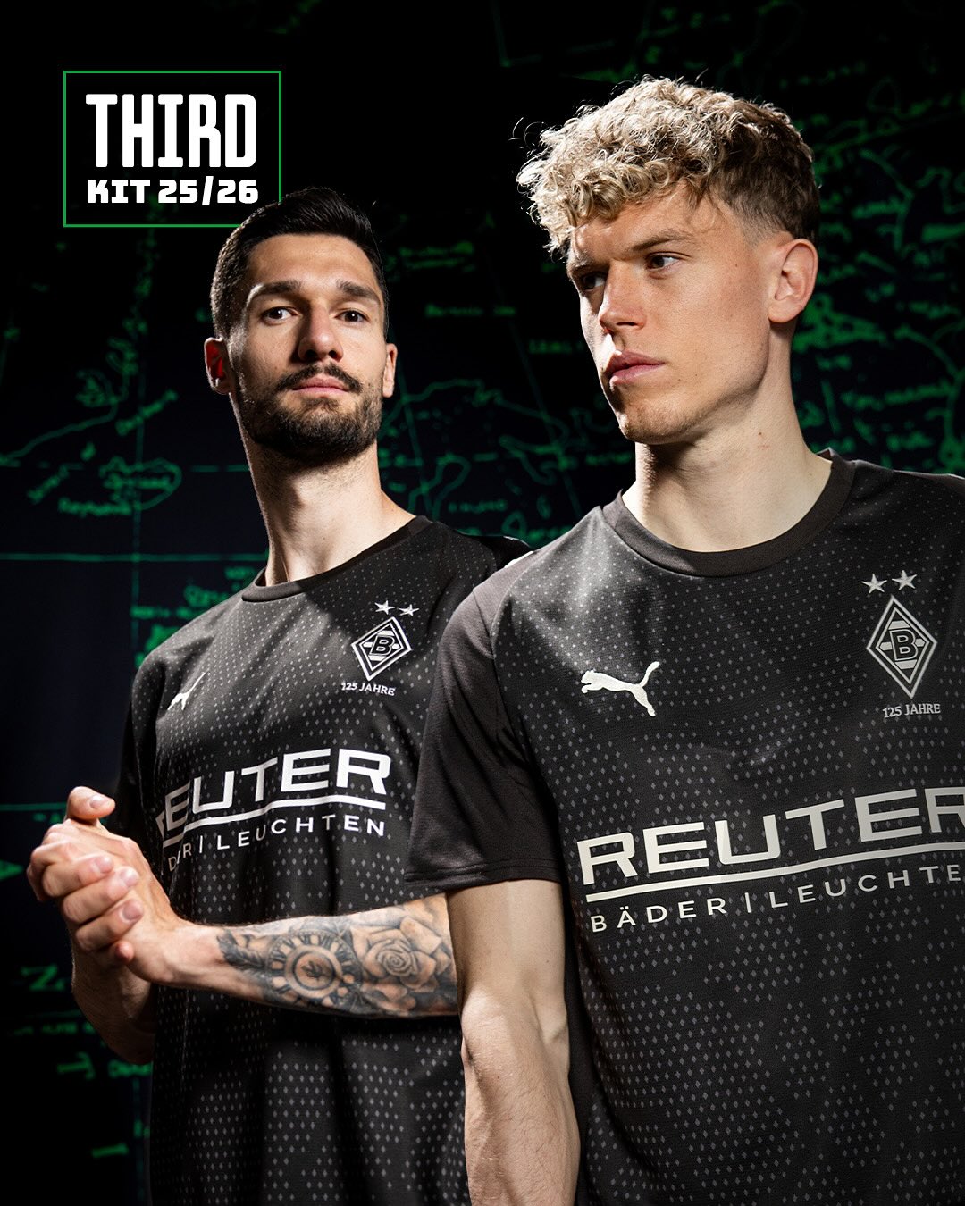 Terceira camisa do Borussia Mönchengladbach 2025-2026 é lançada pela PUMA