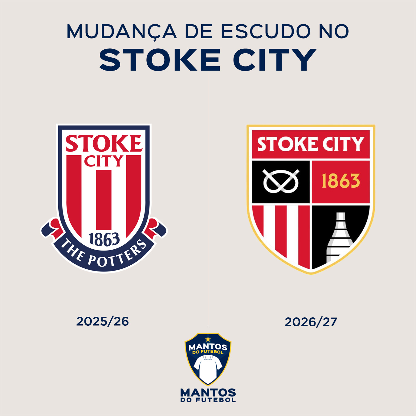 Stoke City Novo Escudo 2026-2027