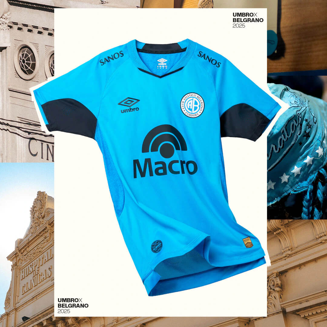 Camisas do Club Belgrano 2025-2026 são apresentadas pela Umbro
