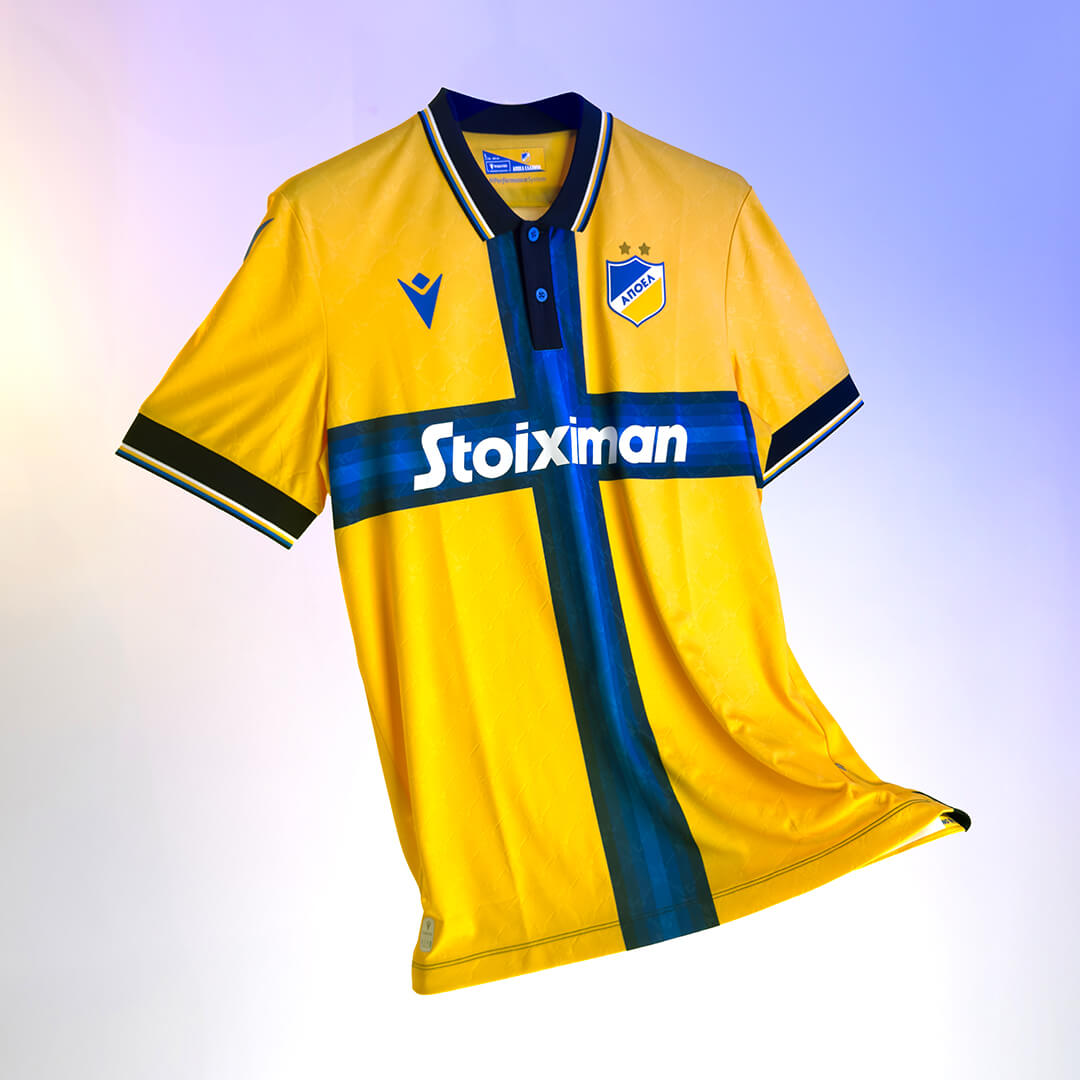 Camisas do APOEL FC 2025-2026 são reveladas pela Macron