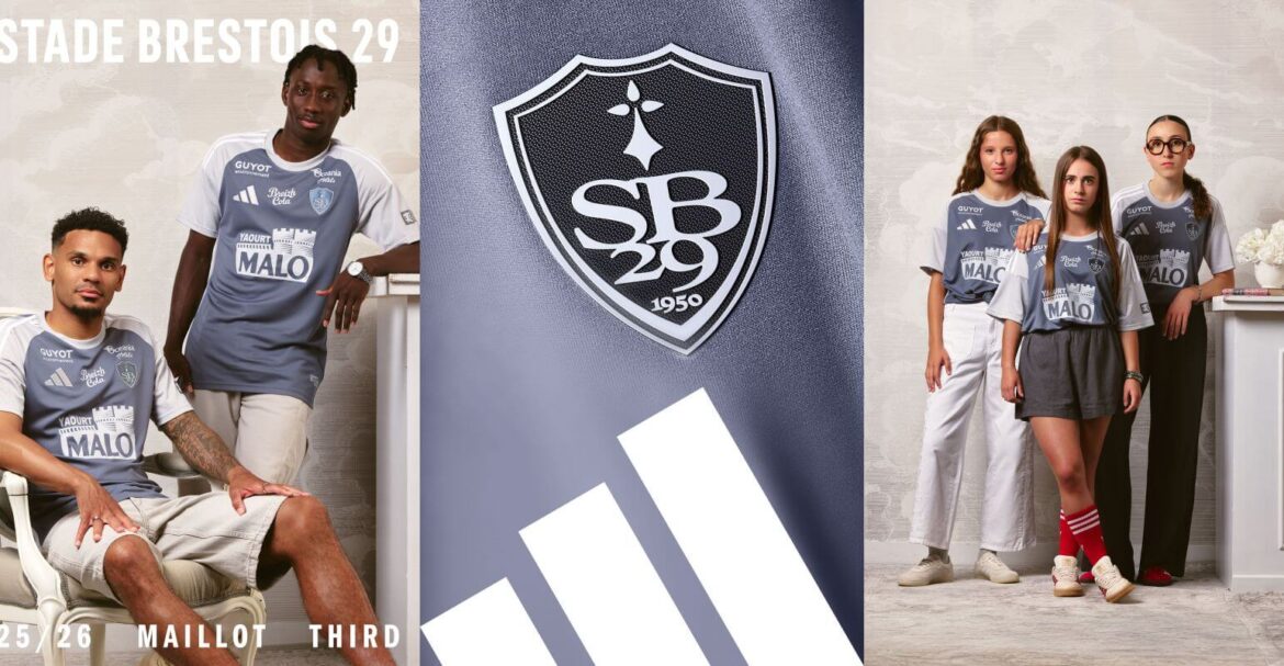 Terceira camisa do Stade Brestois 2025-2026 é lançada pela Adidas