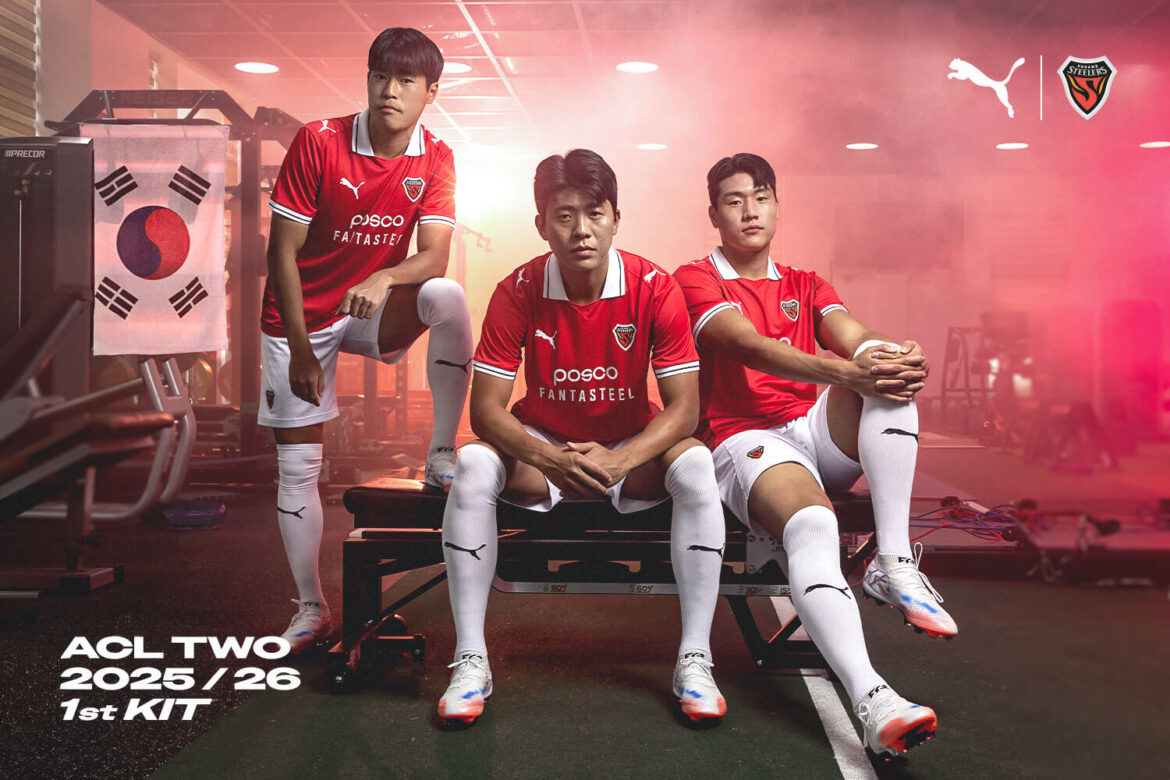 Pohang Steelers lança camisas para a ACL Two 2025-2026 (1) Pohang Steelers lança camisas para a ACL Two 2025-2026