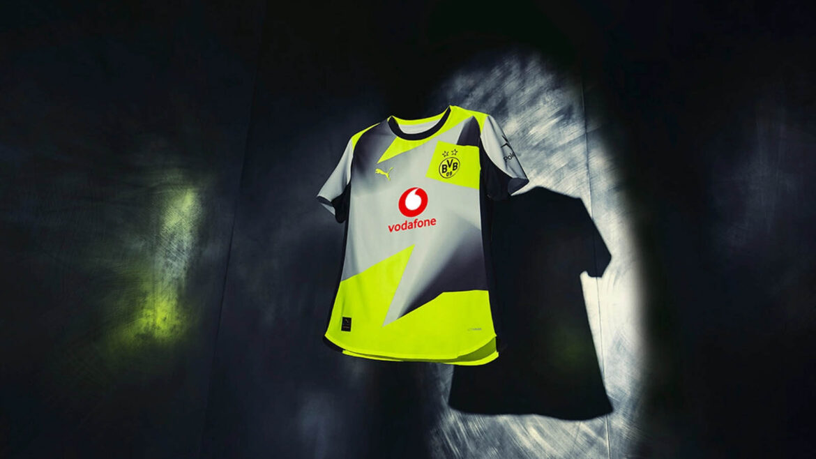 Camisa reserva do Borussia Dortmund 2025-2026 PUMA a Camisa reserva do Borussia Dortmund 2025-2026 PUMA