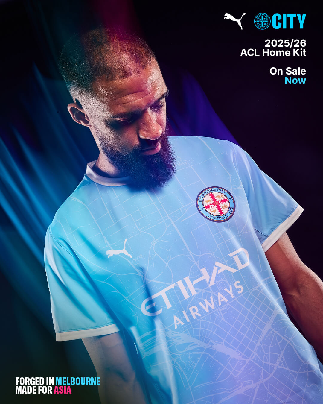 Camisas ACL do Melbourne City 2025-2026 são lançadas pela PUMA