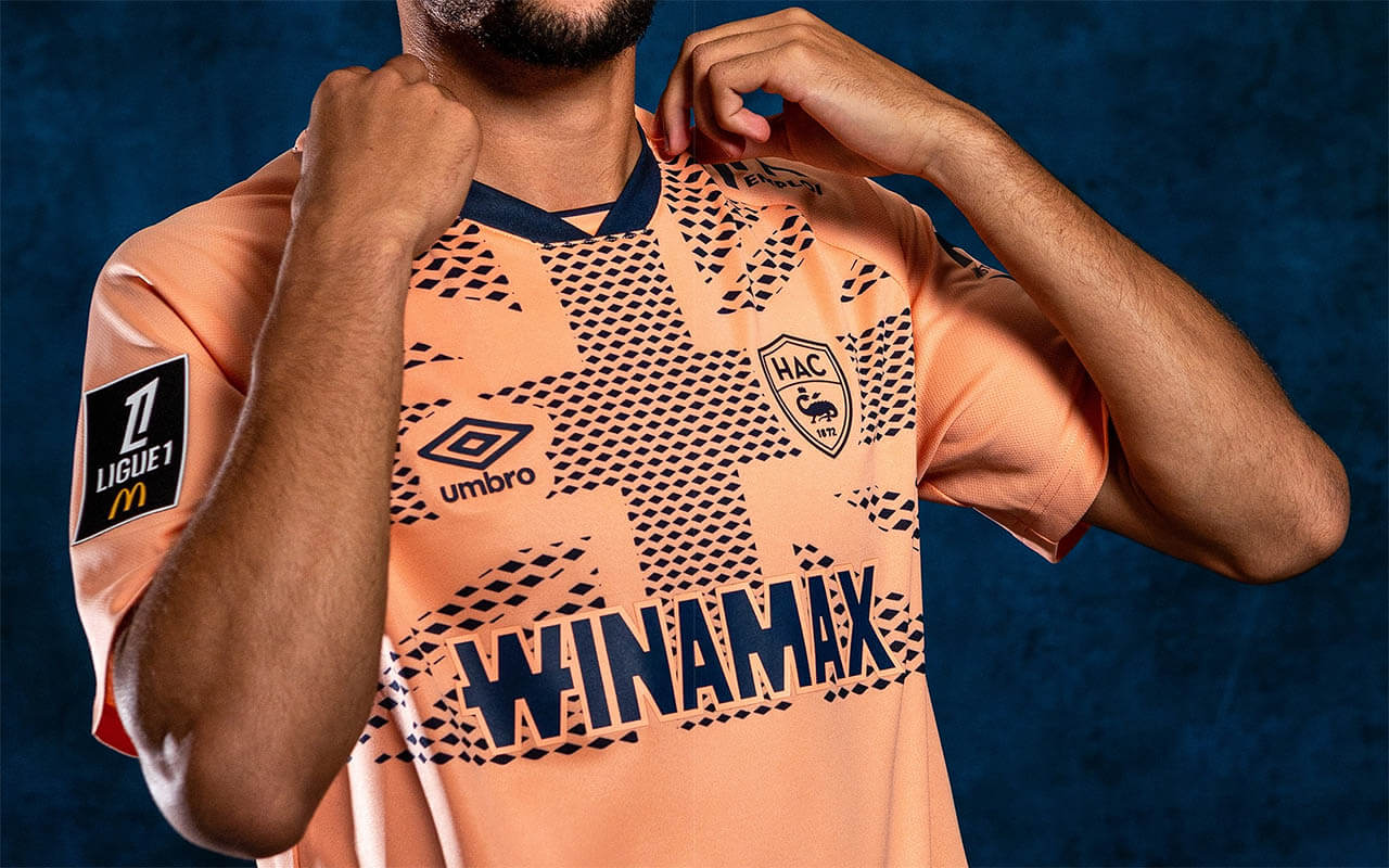 Camisa reserva do Le Havre 2025-2026 Umbro