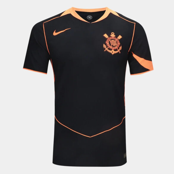 Costas da Camisa Corinthians III 2025/26 mostrando moldura e cortes