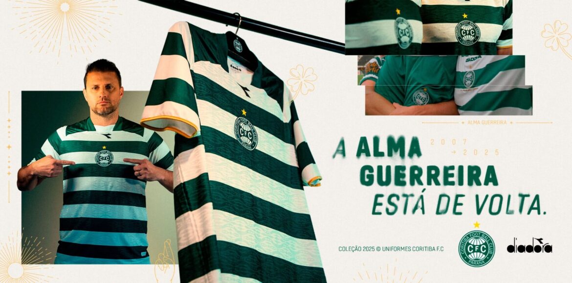 Terceira camisa do Coritiba 2025-2026 é lançada pela Diadora