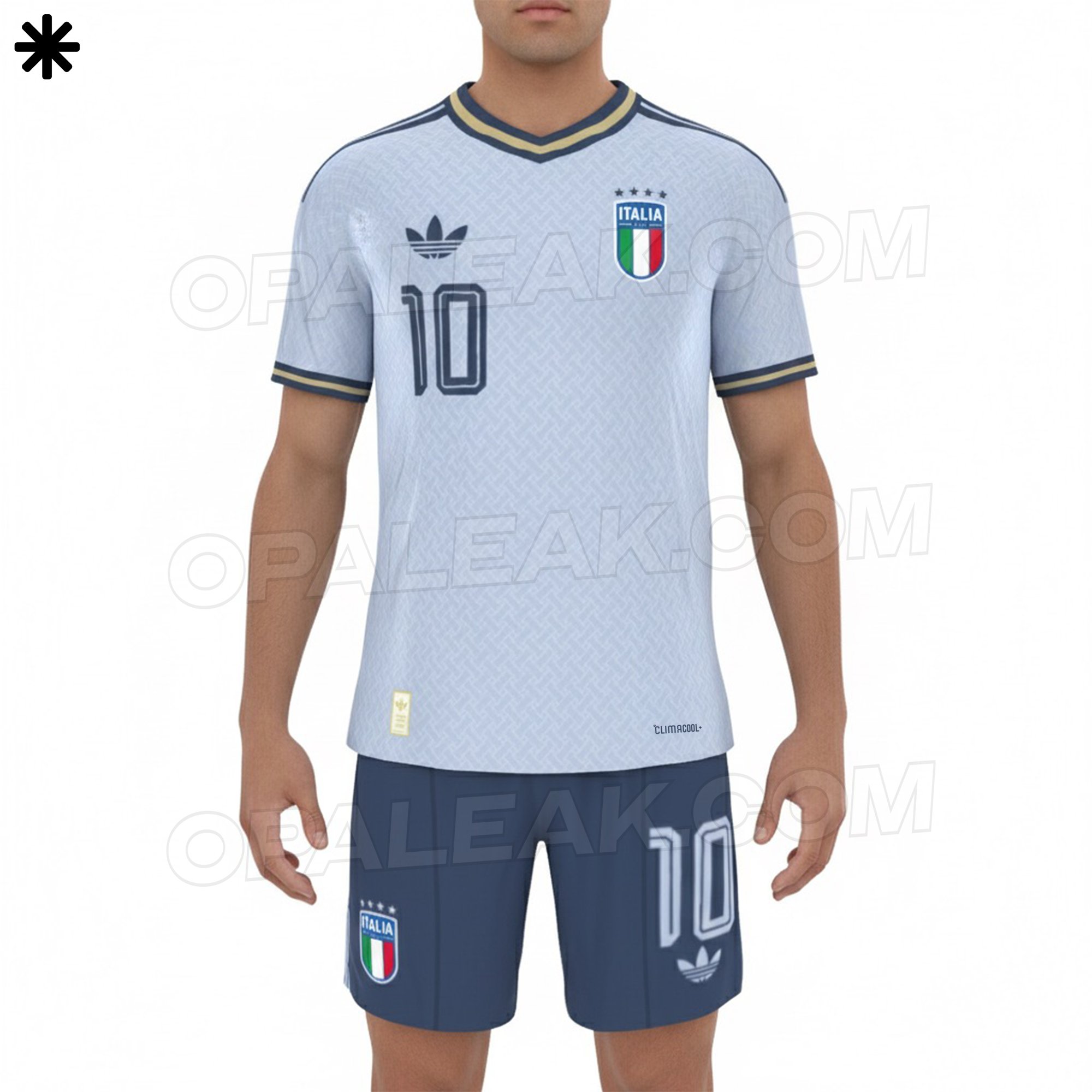 Camisa reserva da Itália para a Copa 2026 tem design vazado