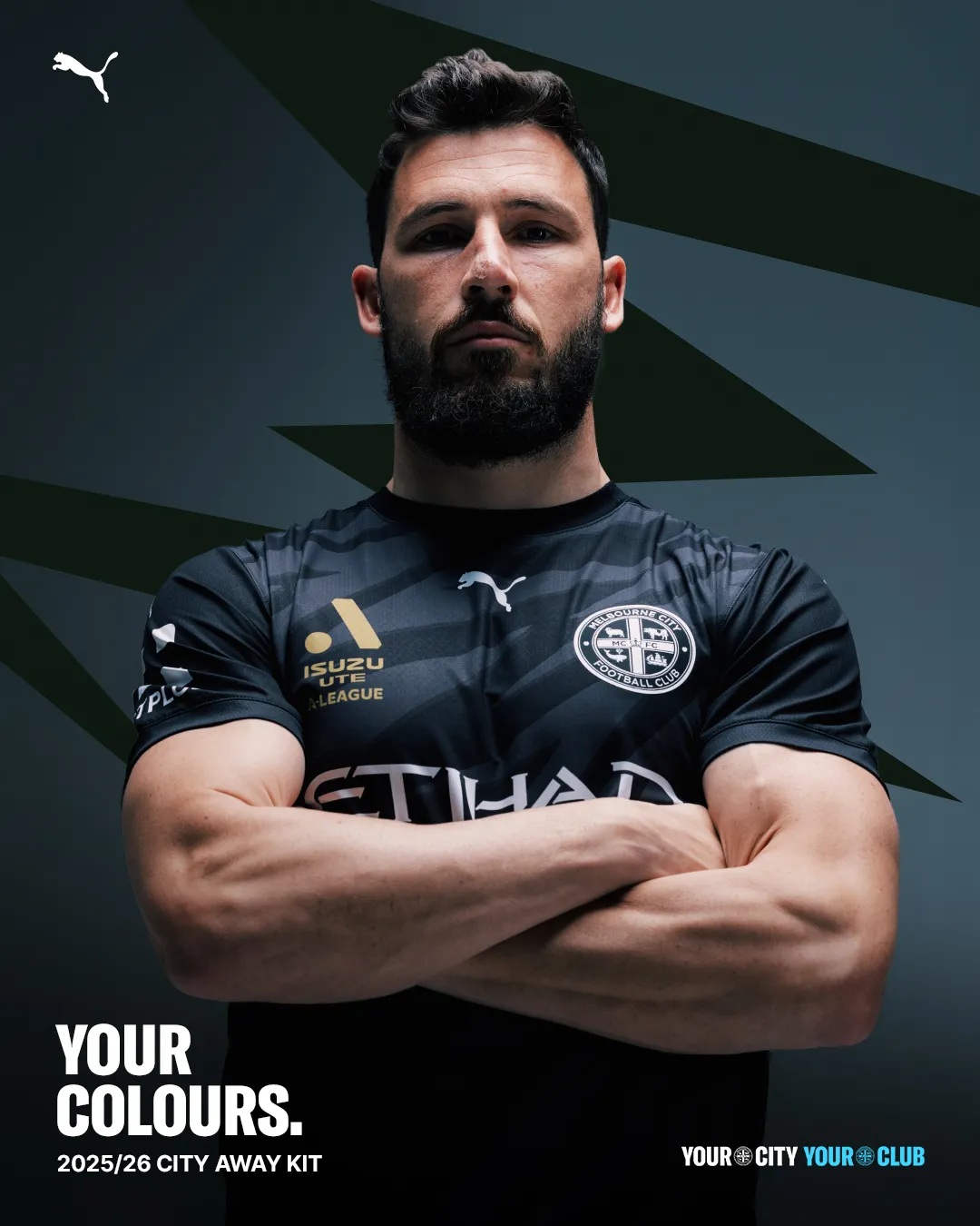 Camisas do Melbourne City 2025-2026 são lançadas pela PUMA