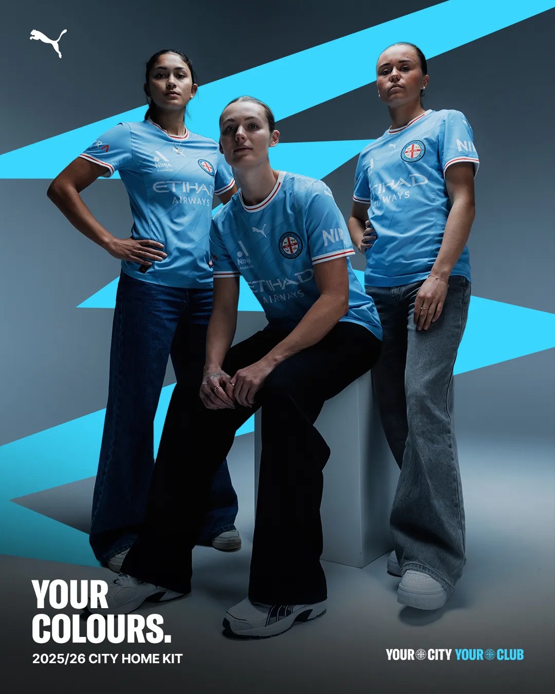 Camisas do Melbourne City 2025-2026 são lançadas pela PUMA