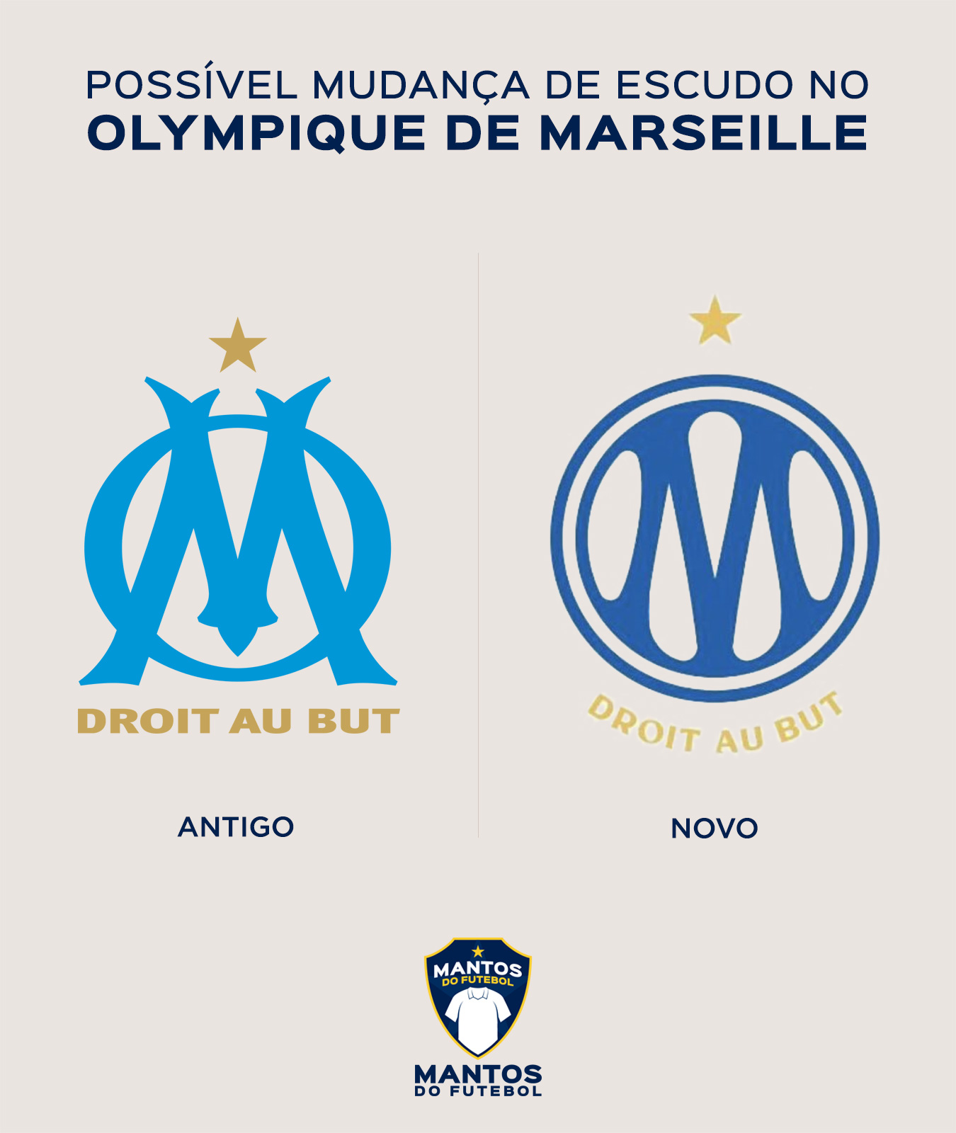 Olympique de Marseille Possível novo escudo