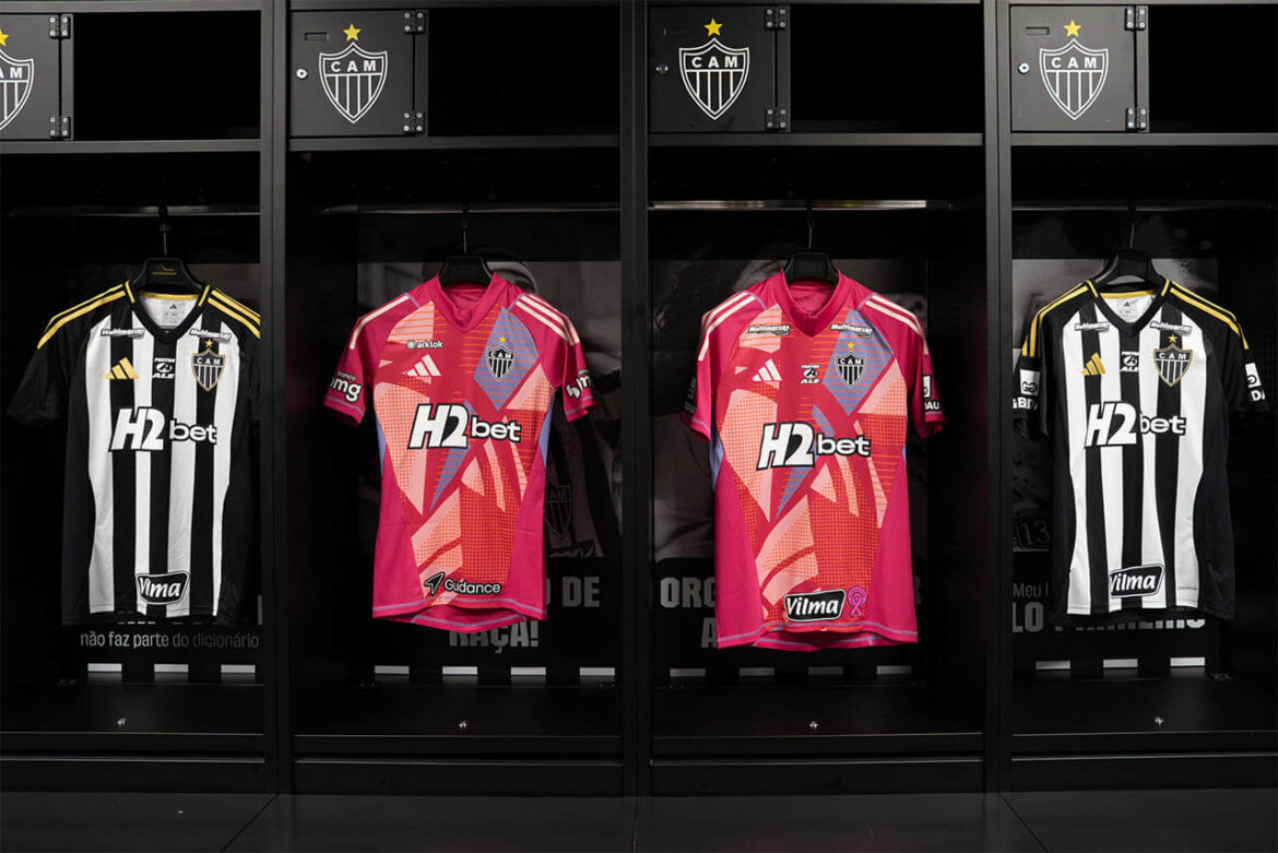 Camisa de goleiro rosa do Atlético Mineiro 2025 adidas