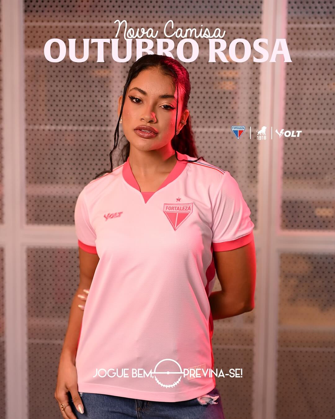 Camisa Outubro Rosa do Fortaleza 2025 Volt