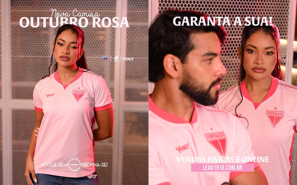 Camisa Outubro Rosa do Fortaleza 2025 Volt