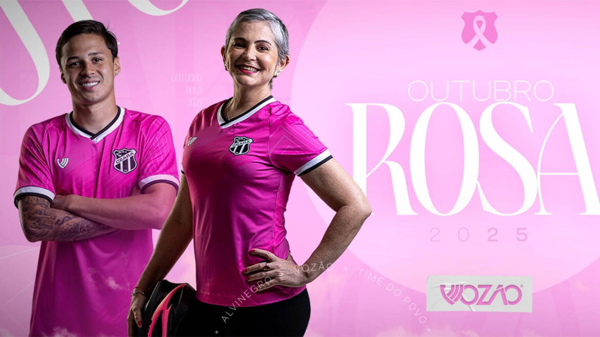 Camisa Outubro Rosa do Ceará 2025 Vozão