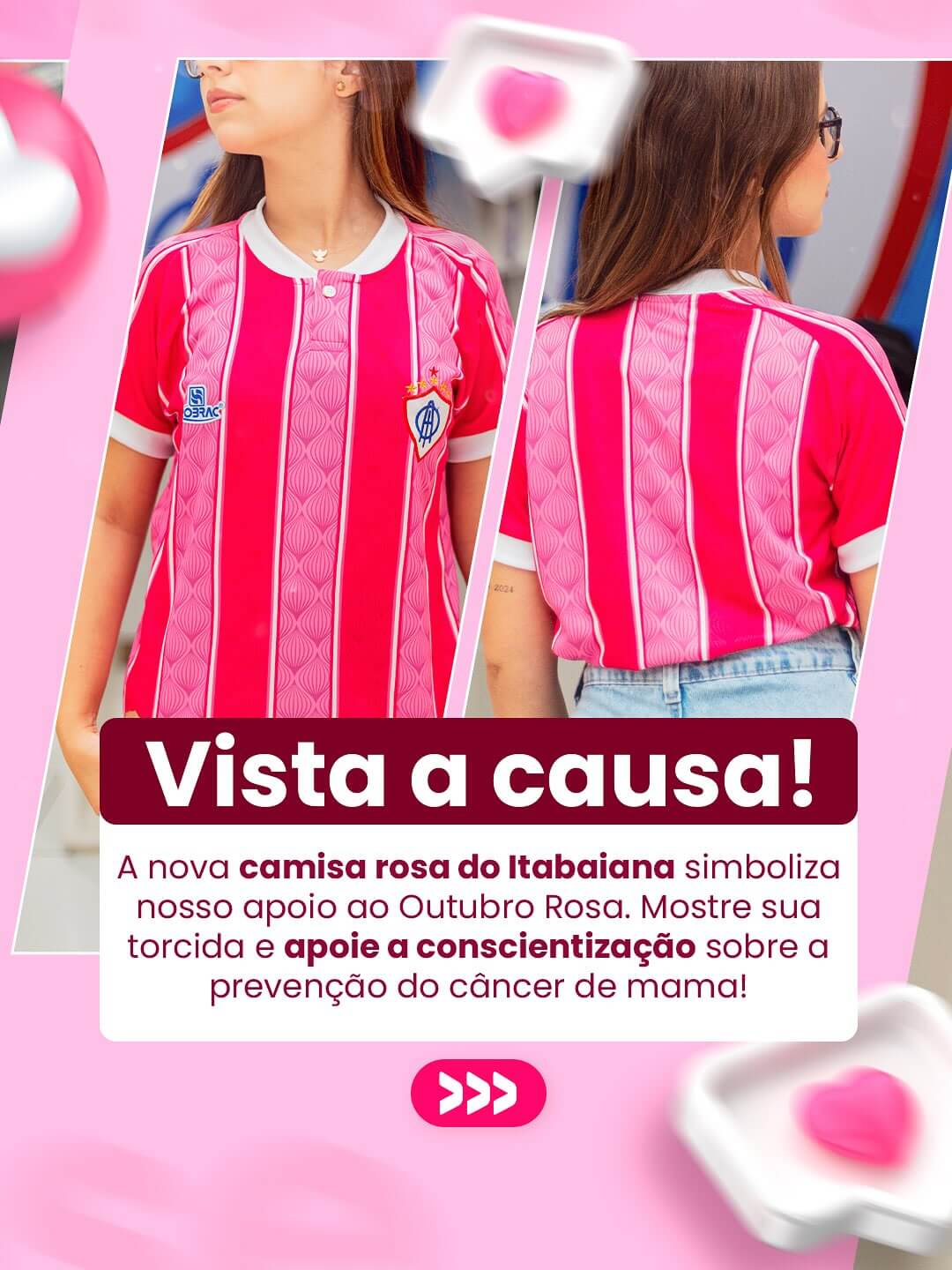 Itabaiana lança camisa para o Outubro Rosa 2025
