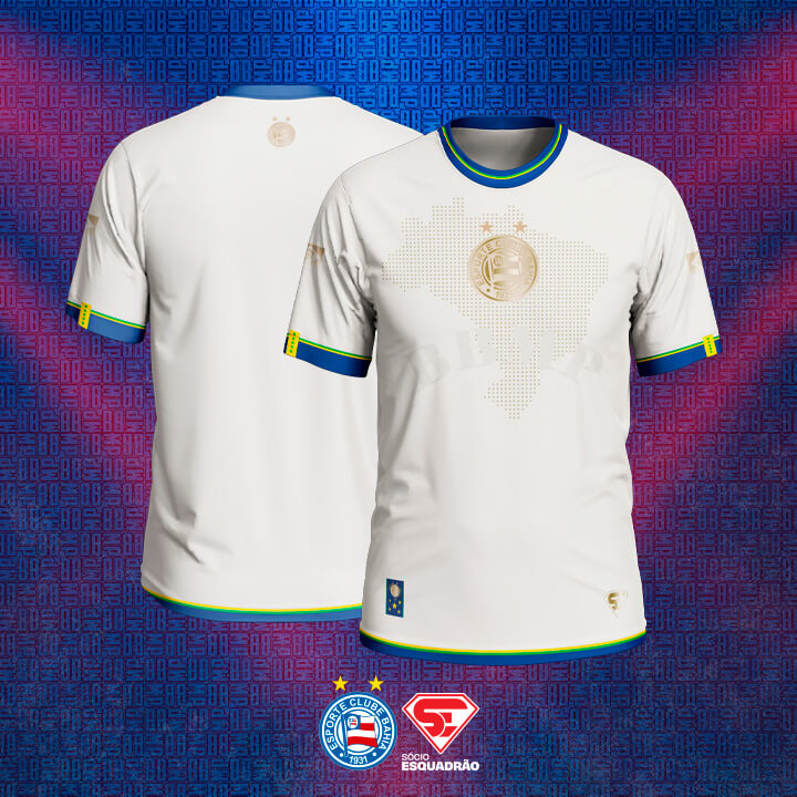 camisa do Sócio Esquadrão do EC Bahia 2026 Alexandre Marques Vitor Torres