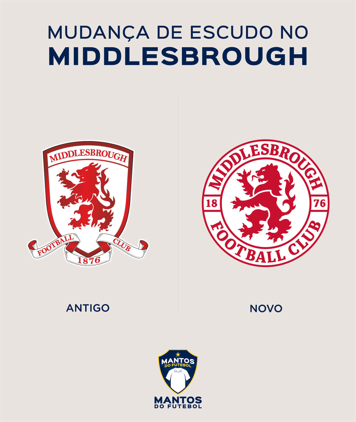 Novo escudo do Middlesbrough FC