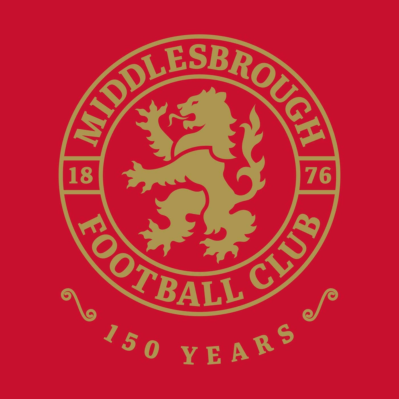 Novo escudo do Middlesbrough FC - 150 anos