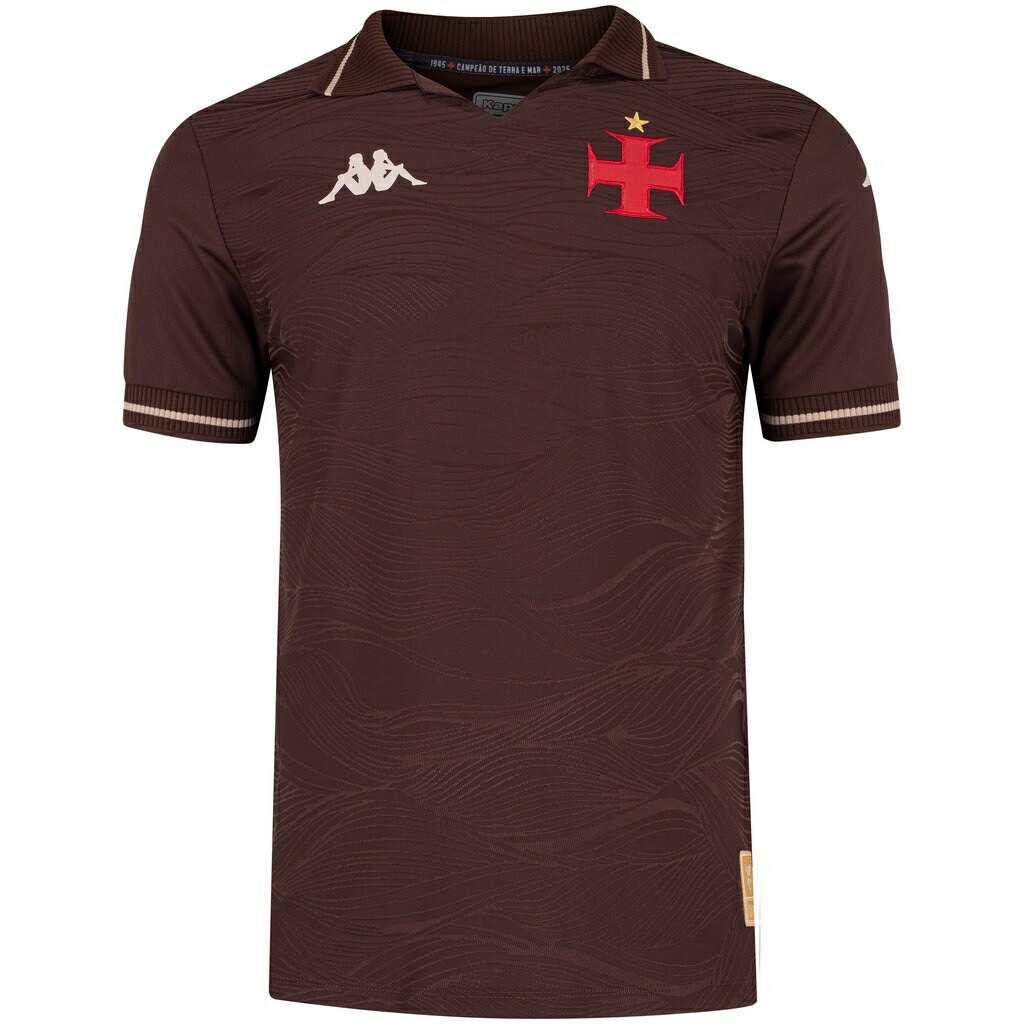 Terceira camisa do Vasco da Gama 2025 é revelada pela Kappa