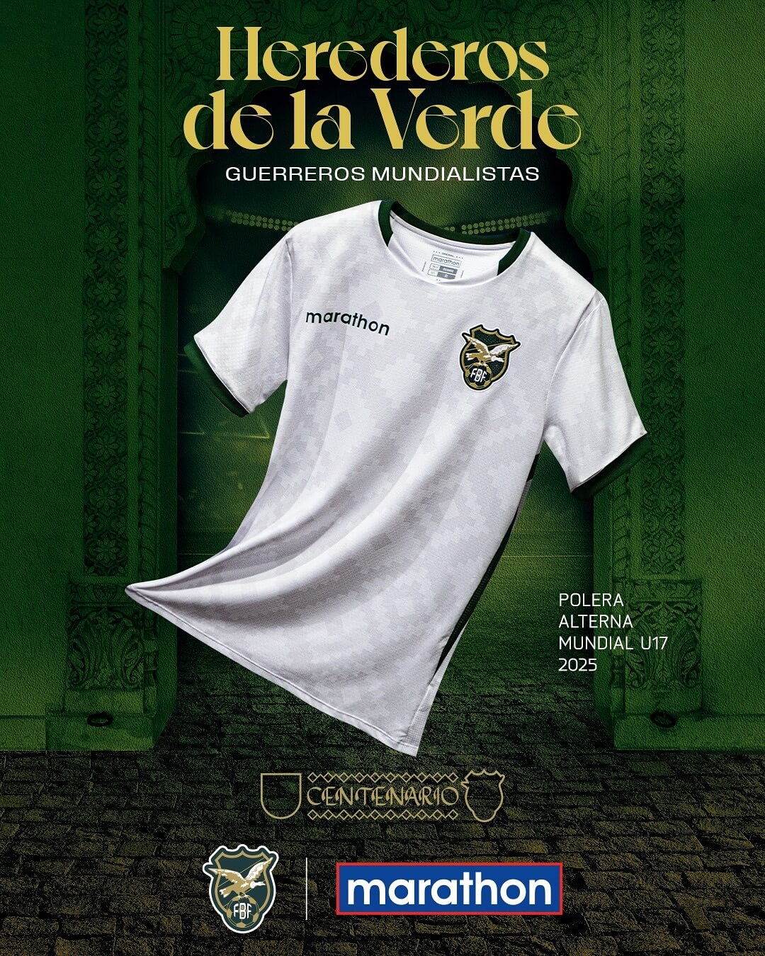 Camisa reserva sub-17 da Bolívia 2025 Marathon