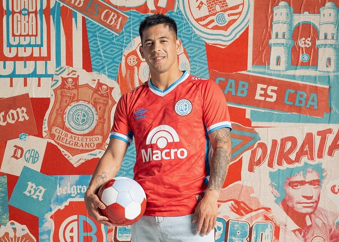 Terceira camisa do Club Belgrano 2025-2026 é apresentada pela Umbro