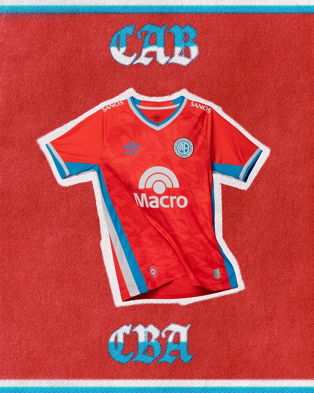 Terceira camisa do Club Belgrano 2025-2026 é apresentada pela Umbro