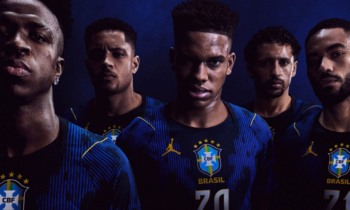 Camisa azul do Brasil Copa 2026 Jordan