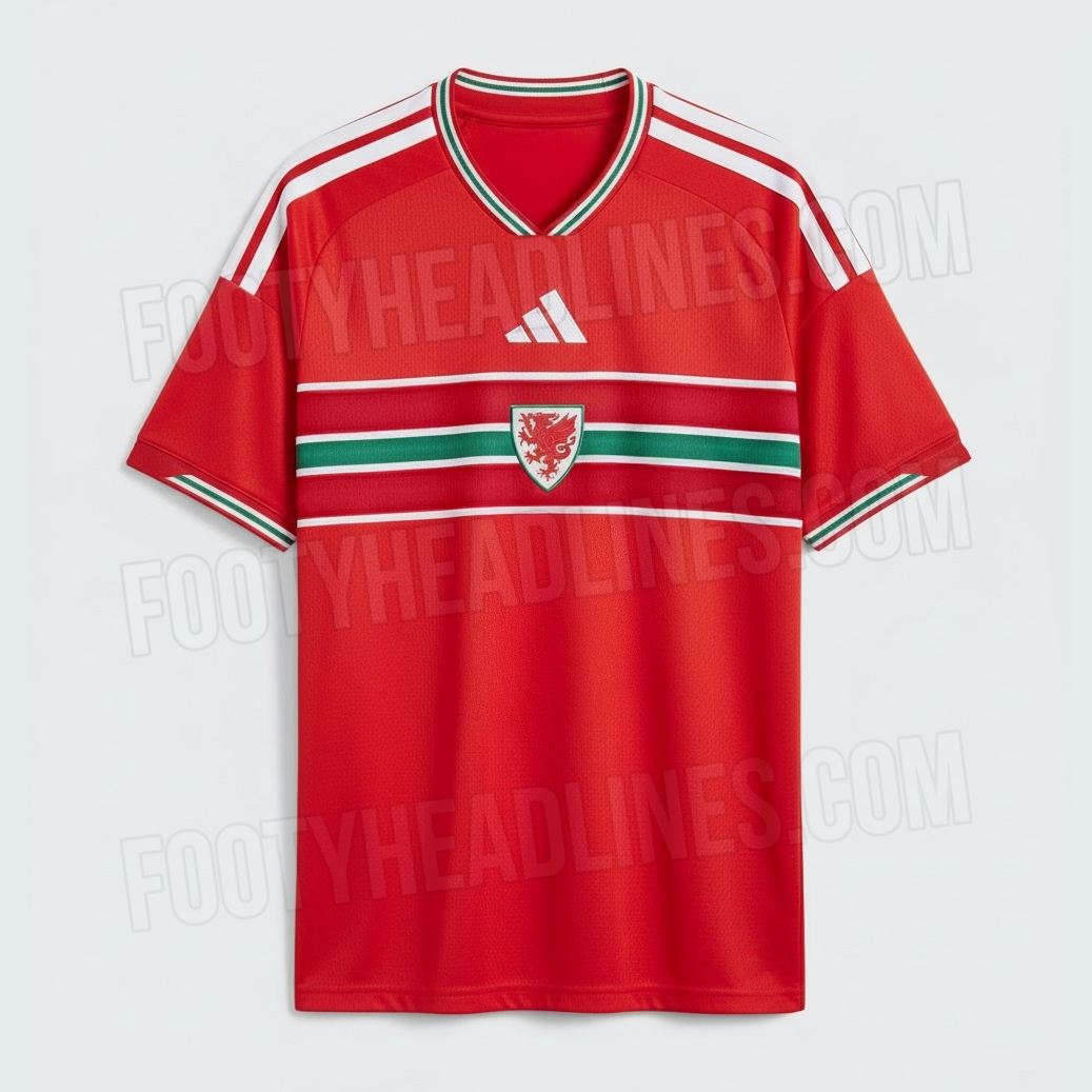 Camisa titular do País de Gales 2026-2027 vaza