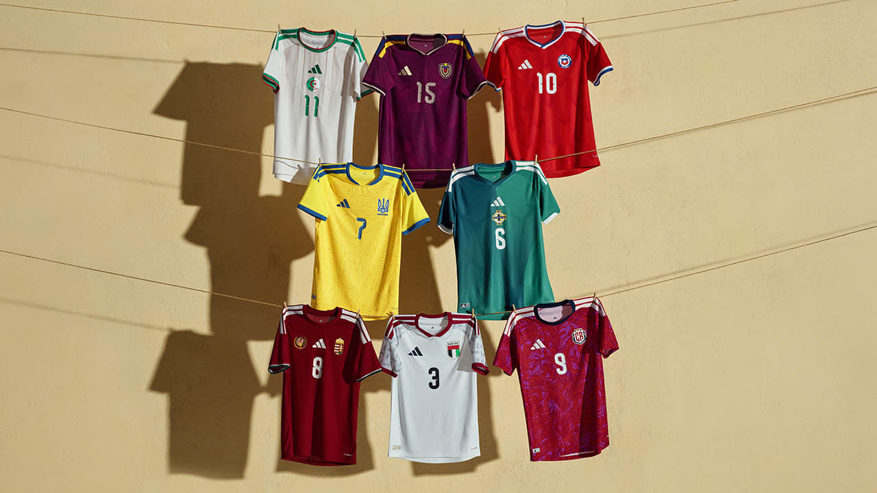 adidas lança camisas titulares de seleções para 2026, ano de Copa do Mundo