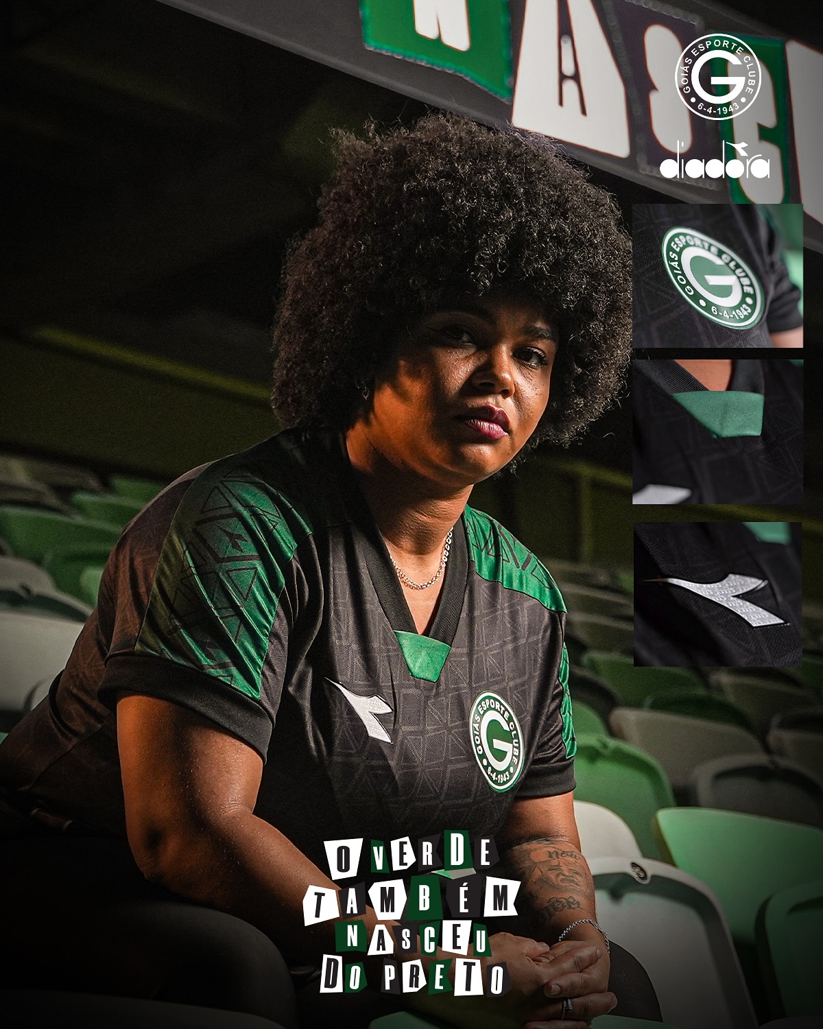 Goiás lança camisa da consciência negra em parceria com a Diadora