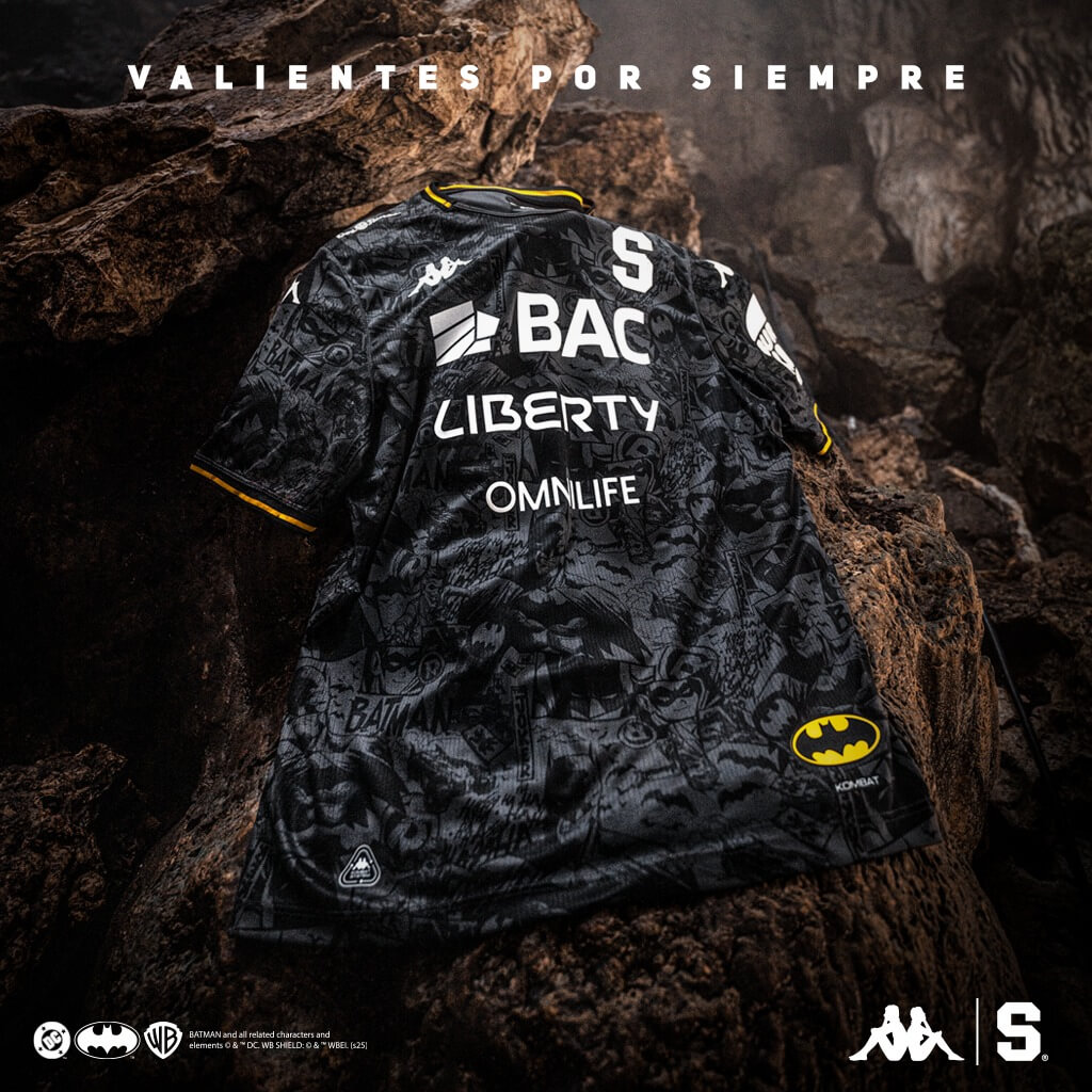 Camisas do Batman do Deportivo Saprissa 2025-2026 Kappa