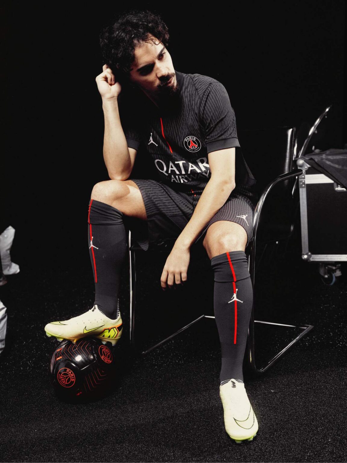 Camisa PSG 2025/26 Jordan Preta - Frente