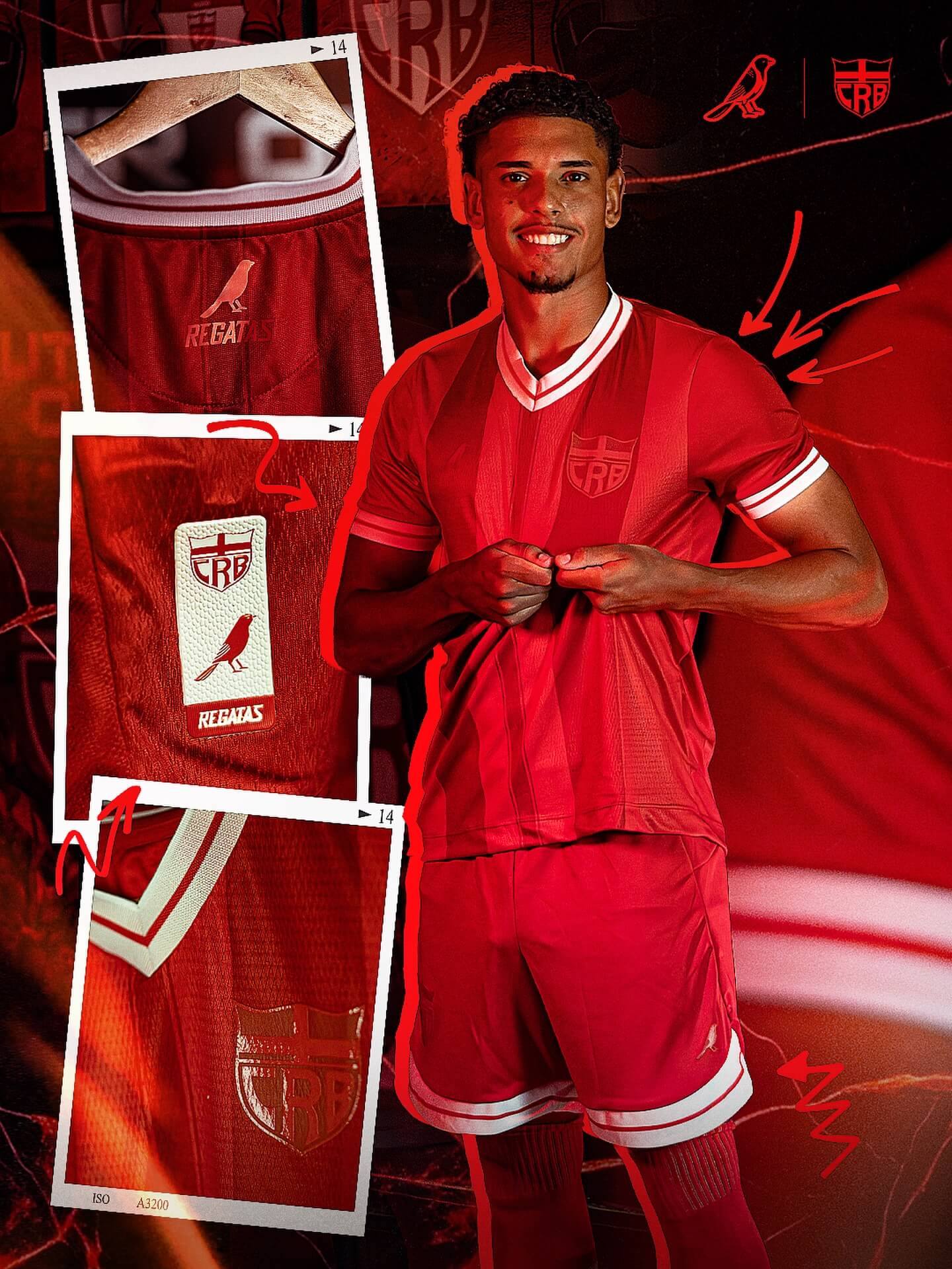Camisa do CRB Sangue Alvirrubro 2026 Regatas