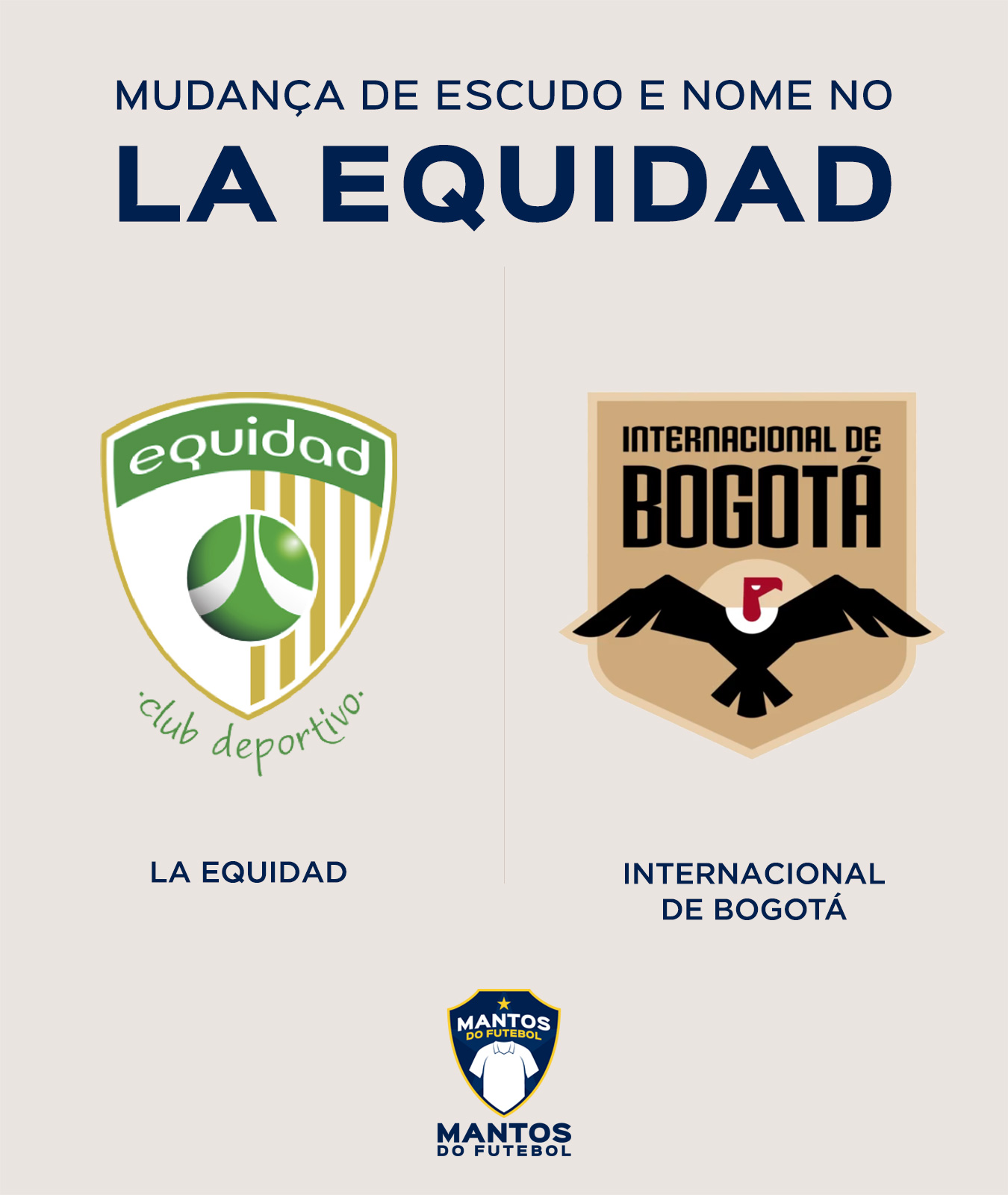 Novo escudo do Internacional de Bogotá 2026