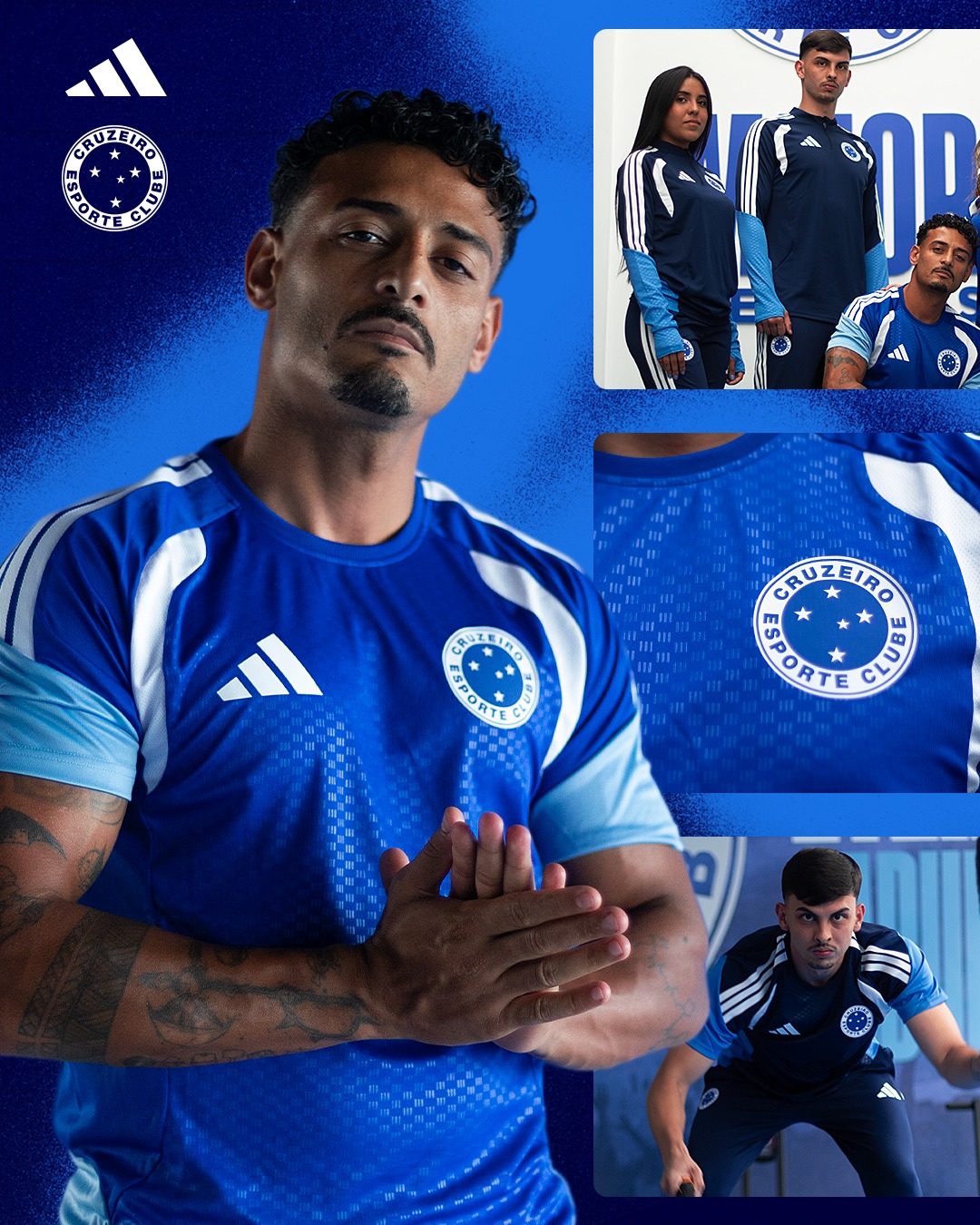 Cruzeiro revela nova linha de treino da adidas para 2026