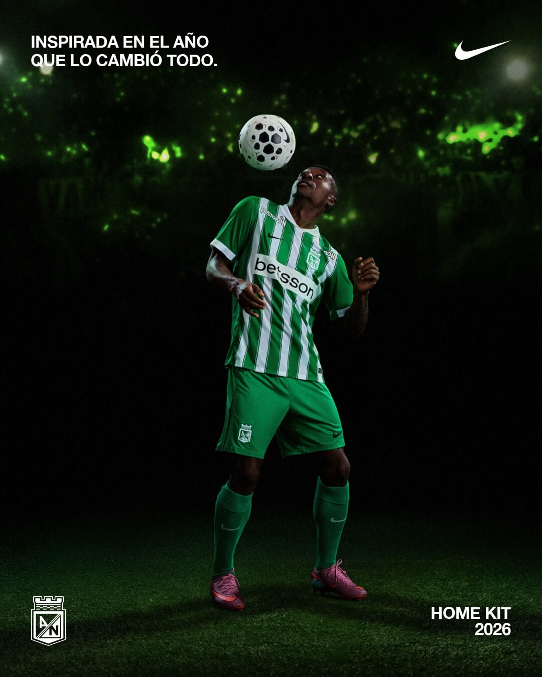 Camisa titular do Atlético Nacional 2026 Nike