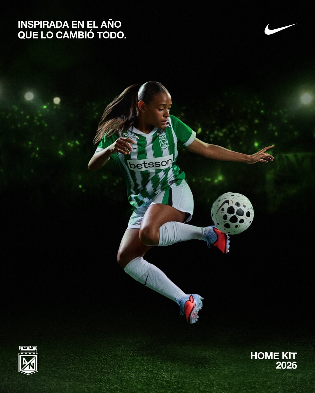 Camisa titular do Atlético Nacional 2026 Nike