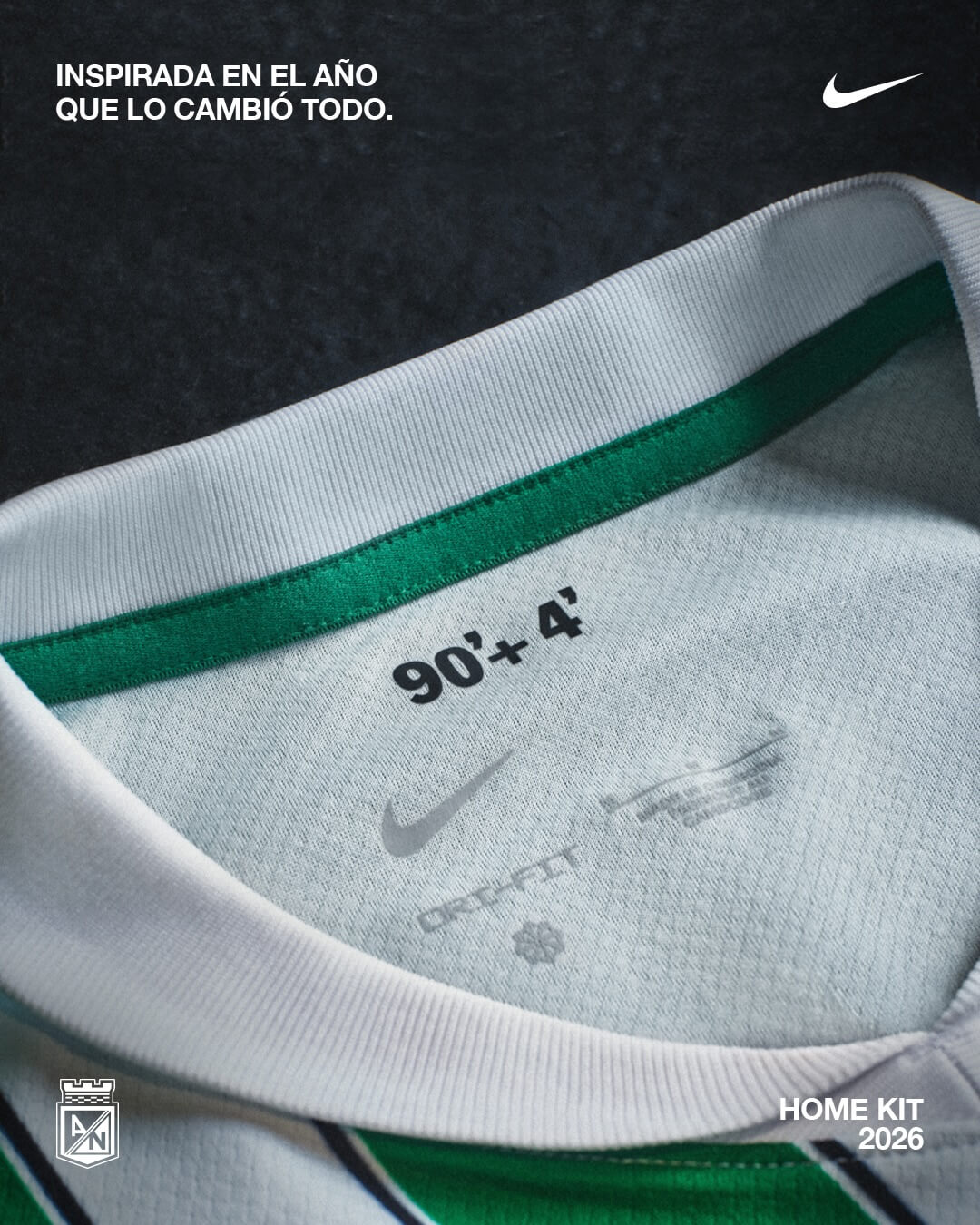 Camisa titular do Atlético Nacional 2026 Nike