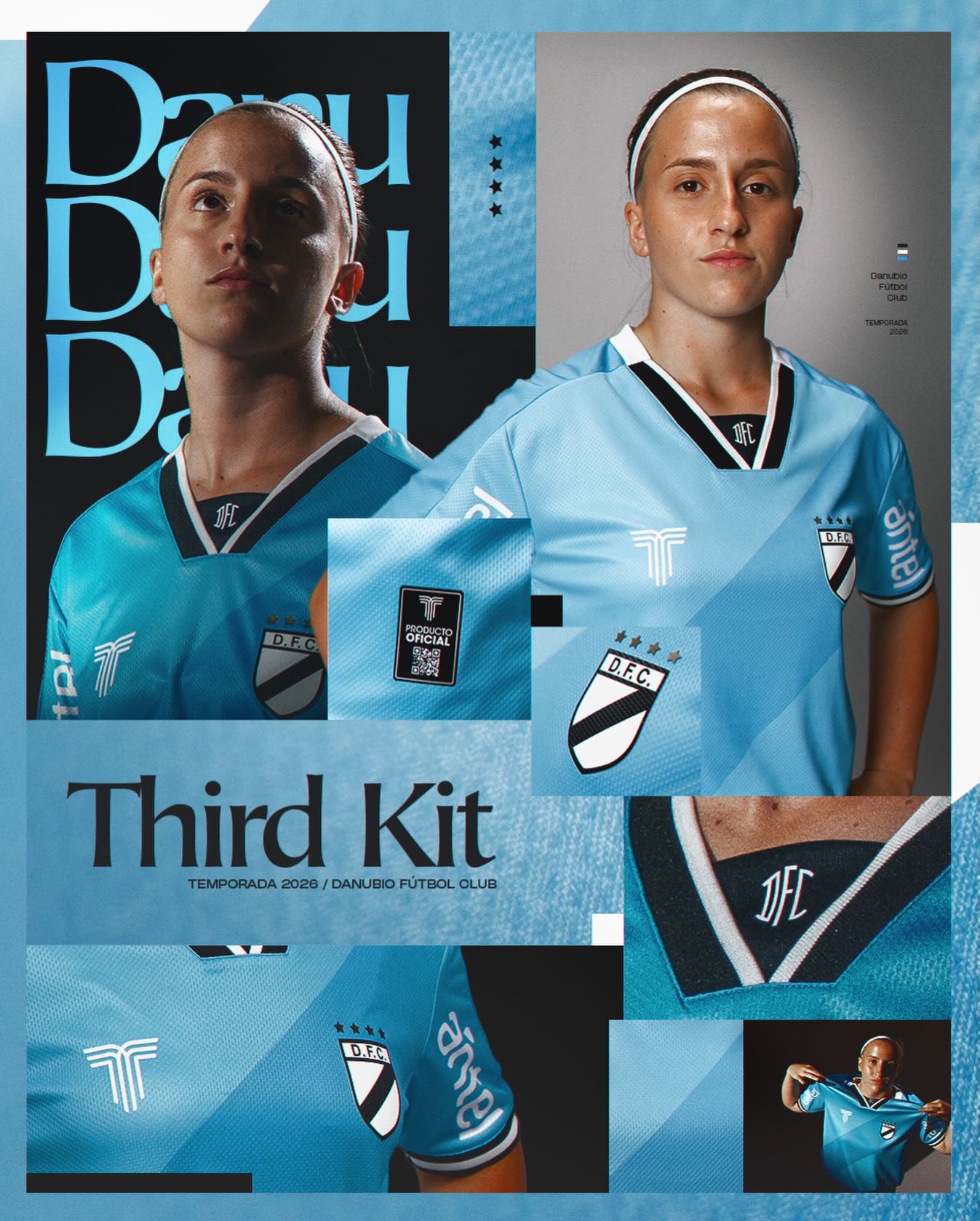 Camisas do Danubio FC 2026 são lançadas pela Tiffosi