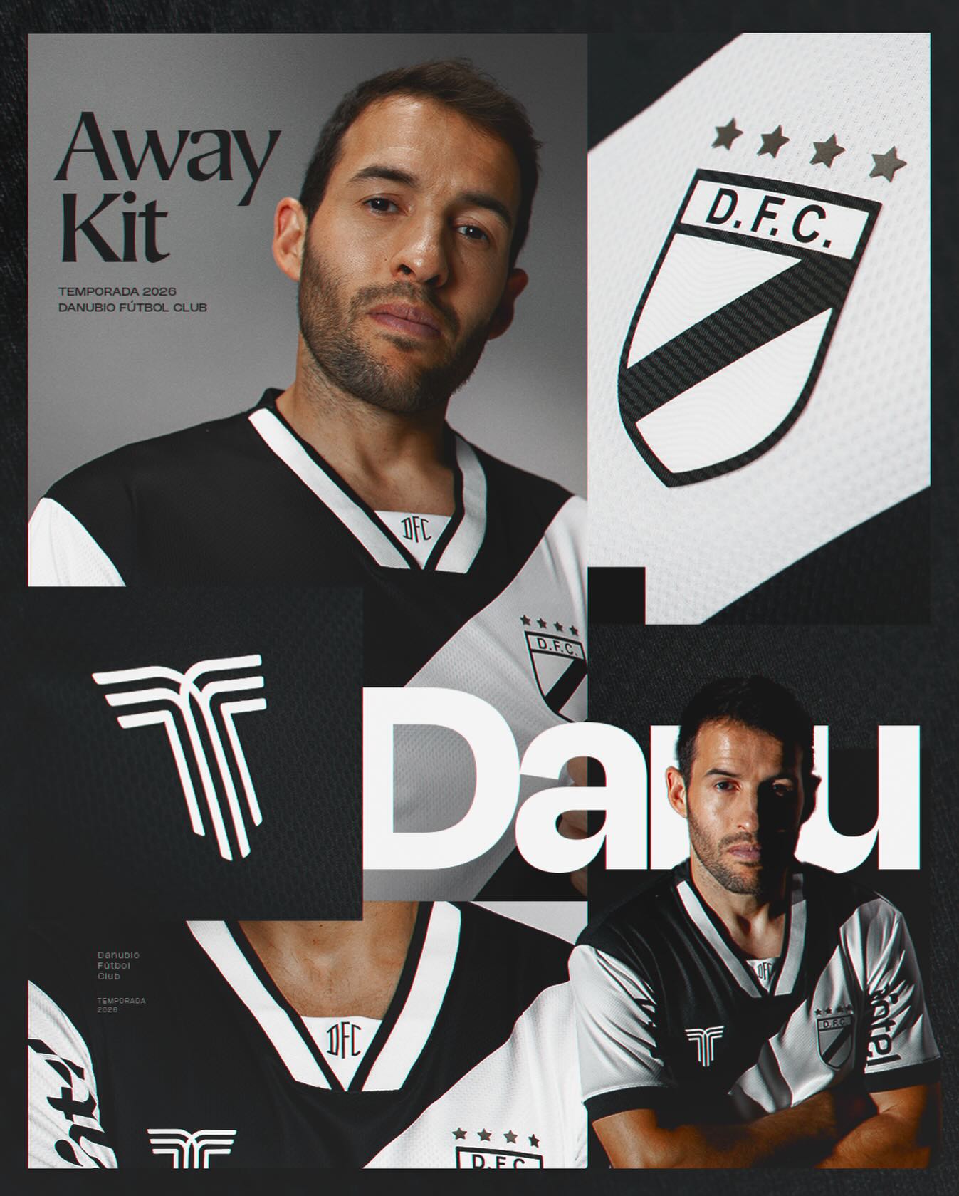Camisas do Danubio FC 2026 são lançadas pela Tiffosi