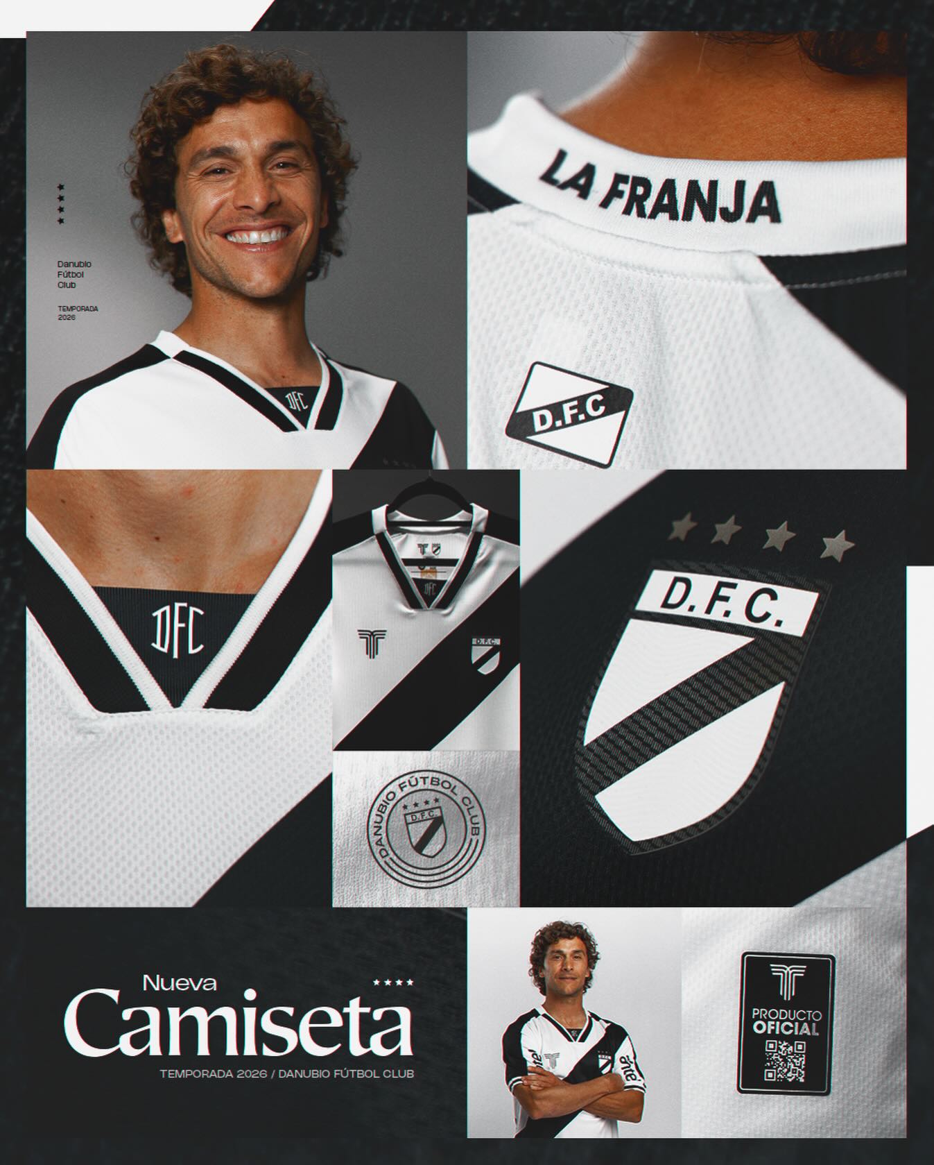 Camisas do Danubio FC 2026 são lançadas pela Tiffosi
